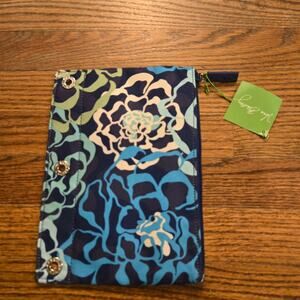 Vera Bradley Pencil Pouch Katalina Blues NWT